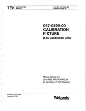 Tektronix 067-0599-00 Instruction Manual