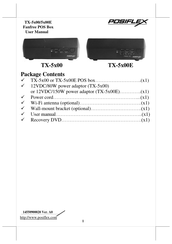 POSIFLEX TX-5 00E Series User Manual