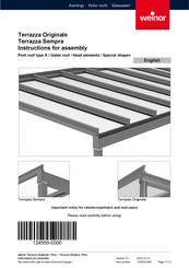 weinor Terrazza Originale Instructions For Assembly