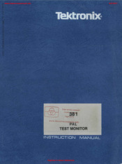 Tektronix 381 Instruction Manual