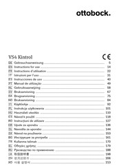 Otto Bock Kintrol VS4 Instructions For Use Manual