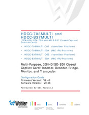 Wohler HDCC-B37MULTI-OG2 Configuration Manual