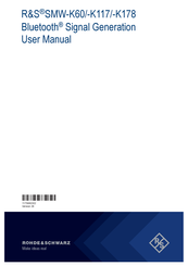 Rohde & Schwarz R&S SMW-K60 User Manual