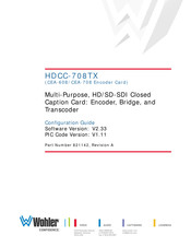 Wohler HDCC-708TX Configuration Manual