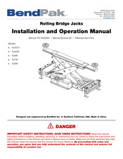 BendPak RJ7W Installation And Operation Manual