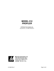 Met One Instruments 212 Operation Manual