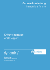 Ofa Bamberg Dynamics Ankle Support Instructions For Use Manual