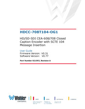 Wohler HDCC-708T104-OG1 User Manual