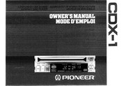 Pioneer CDX-1 Owner's Manual