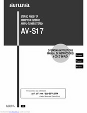 Aiwa AV-S17 Operating Instructions Manual