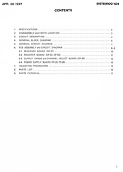 Roland System 100 104 Service Notes