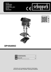 Scheppach 5906807903 Translation Of Original Instruction Manual