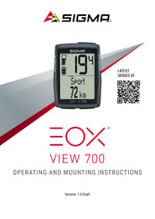 Sigma EOX VIEW 700 Operating And Mounting Instructions Manual