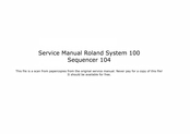 Roland System 100 104 Service Manual