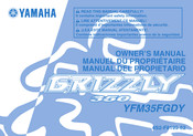 Yamaha GRIZZLY 350 2008 Owner's Manual