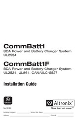 Altronix CommBatt1F Installation Manual