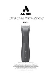 Andis RDLC-1 Use & Care Instructions Manual