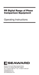 Seaward 109A912 Operating Instructions Manual