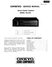 Onkyo EQ-540 Service Manual