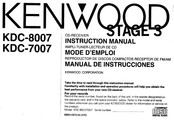 Kenwood KDC-8007 Instruction Manual