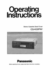 Panasonic CQ-K05FNV Operating Instructions Manual