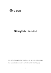 Czur StarryHub WritePad Manual