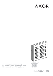 Axor Starck 12596 1 Series Installation/User Instructions/Warranty