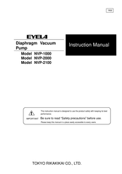 EYELA NVP-1000 Instruction Manual