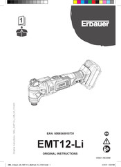 Erbauer EMT12-Li Original Instructions Manual