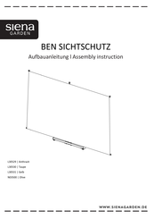 siena GARDEN L30531 Assembly Instruction Manual