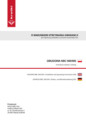 Kratki NBC 500/500 Installation And Operating Instructions Manual