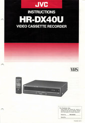 JVC HR-DX40U Instructions Manual