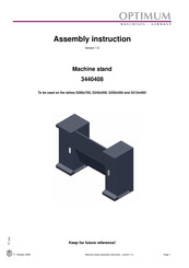 Optimum 3440408 Assembly Instruction Manual