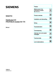 Siemens SIMATIC IM 174 Manual