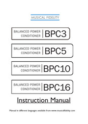 Musical Fidelity BPC5 Instruction Manual