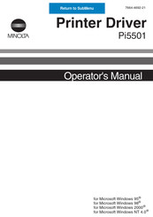 Minolta Pi5501 Operator's Manual