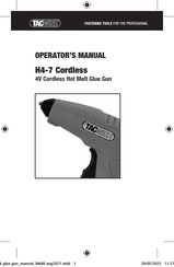 tacwise H4-7 Cordless Operator's Manual