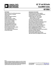 Analog Devices AD1986A Manual
