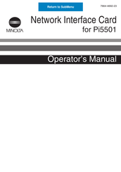 Minolta Pi5501 Operator's Manual