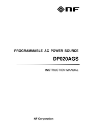 NF DP020AGS Instruction Manual