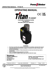 Power Climber TITAN PI Operating Manual