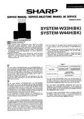 Sharp SYSTEM-W33HBK Service Manual