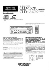 Pioneer CLD-150K Operating Instructions Manual