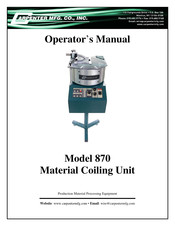 Carpenter MFG 870 Operator's Manual