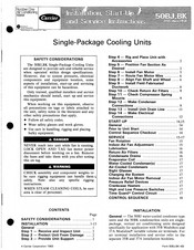 Carrier 50BK054 Installation, Start-Up And Service Instructions Manual