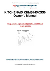 KitchenAid KHMS145KSS0 Use & Care Manual