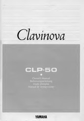 Yamaha Clavinova CLP-50 Owner's Manual