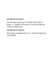 Black & Decker IR0820C Manual