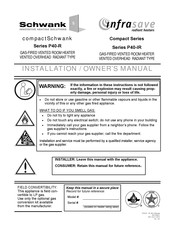 infrasave Schwank Compact P40-IR LPG Installation & Owner's Manual