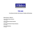 Midian Electronics TRC-600 Manual